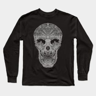 Sugar Skull Day of the Dead Art version #4 - White Long Sleeve T-Shirt